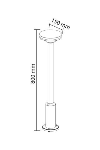 forlife fl-1792 / ardıç bolard armatür 80cm 12w / 3200k
