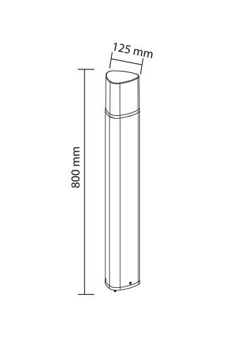 forlife fl-1798 / kayın bolard armatür 80cm 12w / 3200k