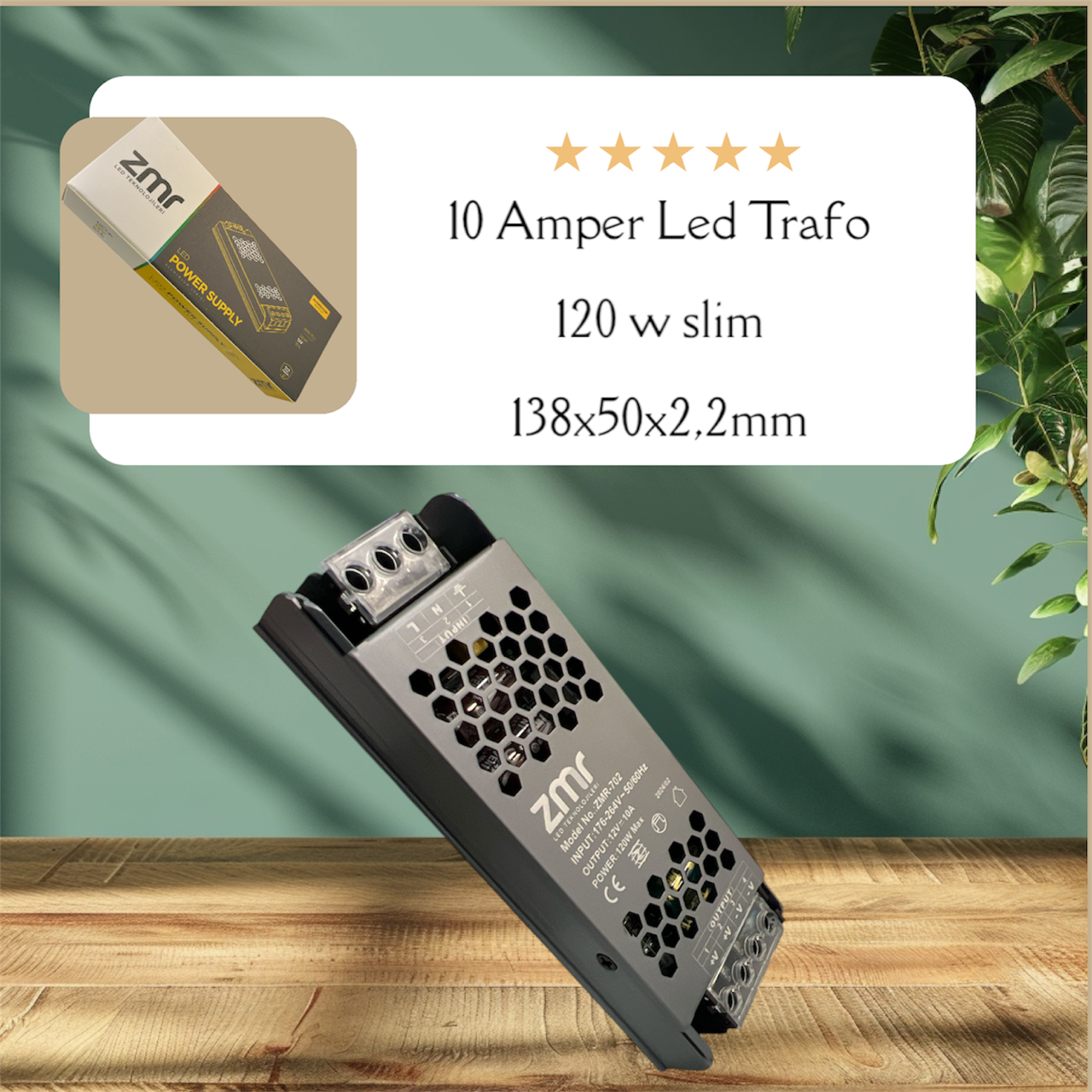 ZMR 10A 120W Slim Power Supply Trafo