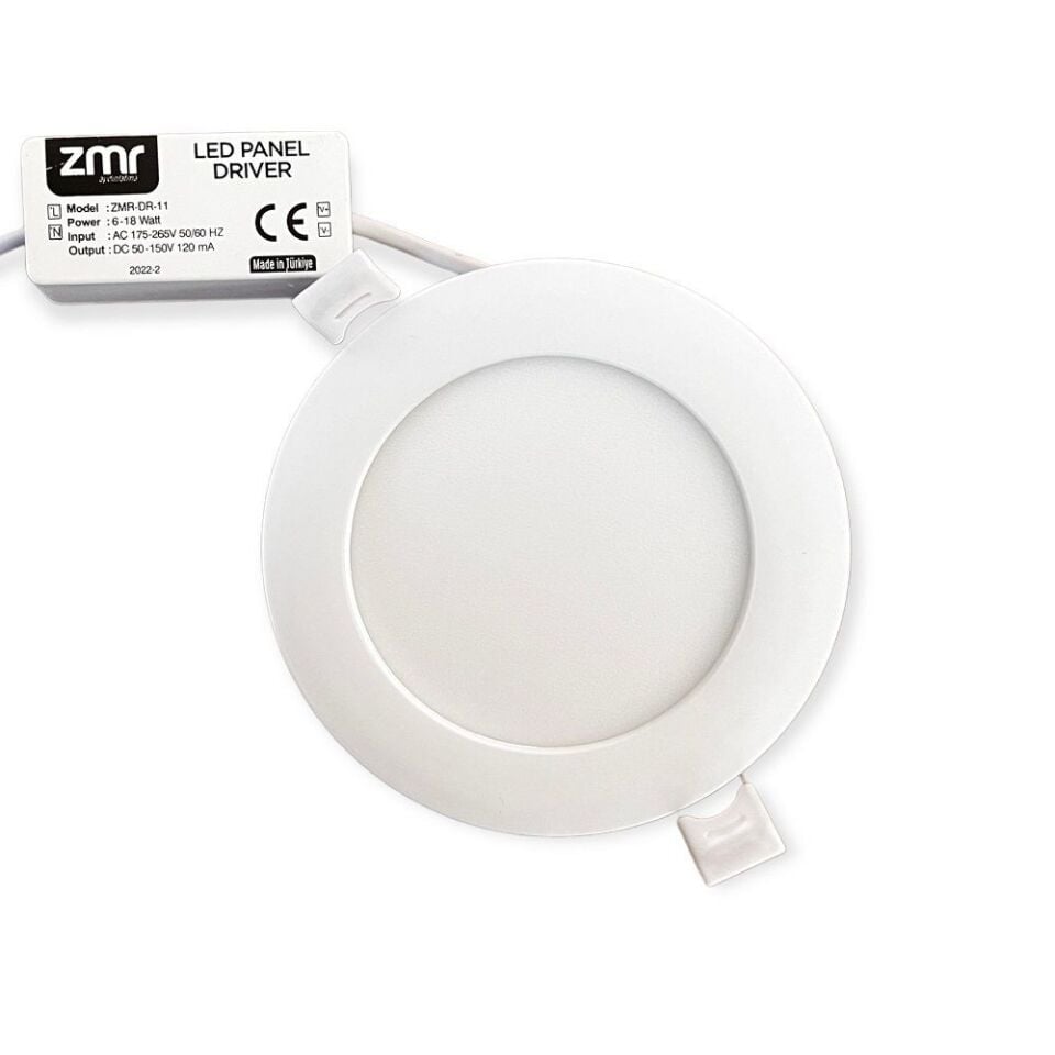 ZMR 3W Yuvarlak Slim Panel Sıva Günışığı Renk