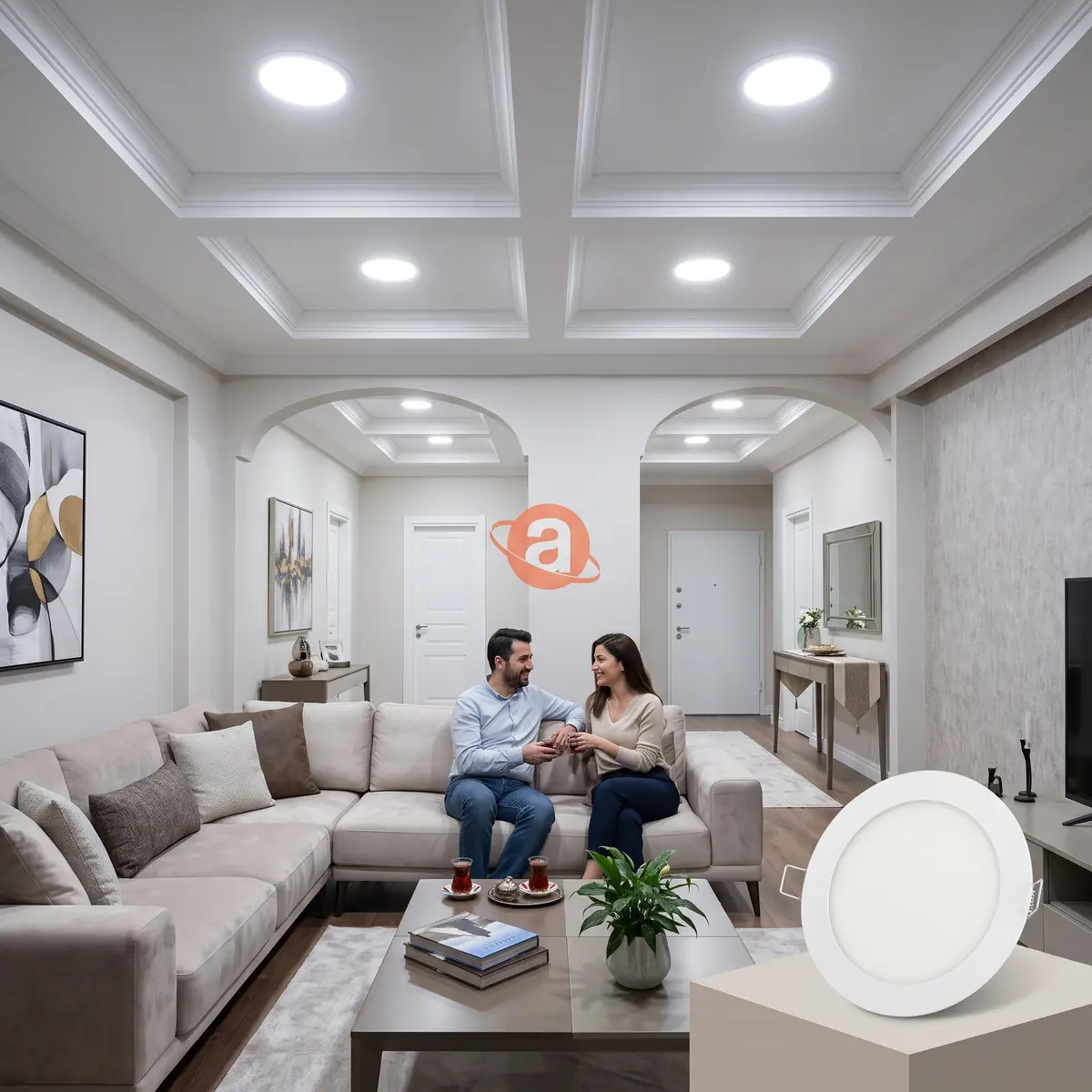 Horoz 9 W Led Panel Beyaz Işık 6400k Alüminyum Slim-9 H-056-003-0009-0003