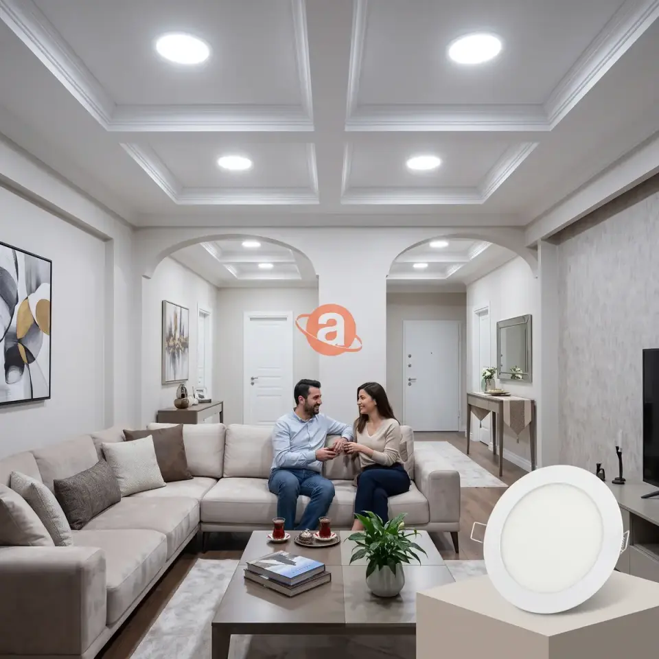 Horoz 9 W Led Panel Beyaz Işık 6400k Alüminyum Slim-9 H-056-003-0009-0003