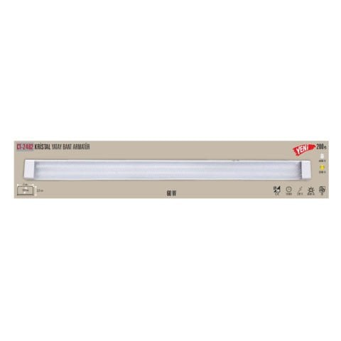 Cata 60W Kristal Günışığı Led Bant Armatür CT-2482