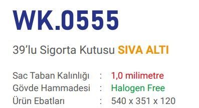 Cetsan 39Lu Saç W. Otomat Kutusu Siva Alti H.F WK.0555