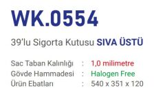 Cetsan 39Lu Saç W. Otomat Kutusu Siva Üstü H.F WK.0554