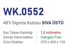 Cetsan 48li W. Otomat Kutusu Siva Üstü H.F WK.0552