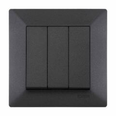 Exen Odak Antrasit Üçlü Anahtar Komple Takim