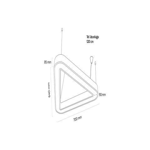 Goya Gy 8116-60 Cm Beyaz Kasa 76W 6500K Linear Armatür