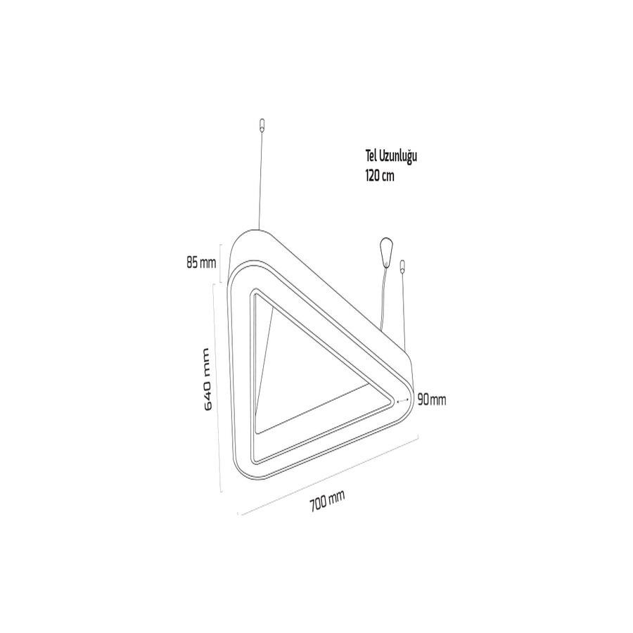 Goya Gy 8116-60 Cm Beyaz Kasa 76W 6500K Linear Armatür