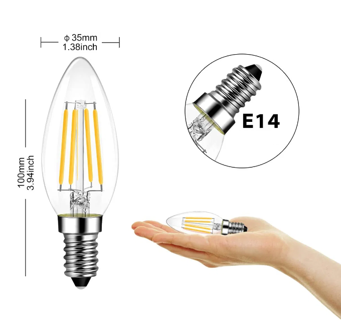 Cata 7 Watt Led Rustik Ampul E14 Duylu CT-4063
