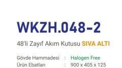 Çetsan 48 W. Otomat Kapasiteli+Zayif Akim Kutusu S.A. Plastik Tabanli WKZH.048-2
