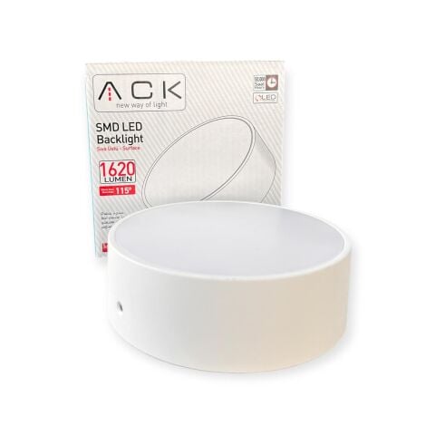 ACK 18W Beyaz 4000K Siva Üstü Yuvarlak Led Panel AP05-01810