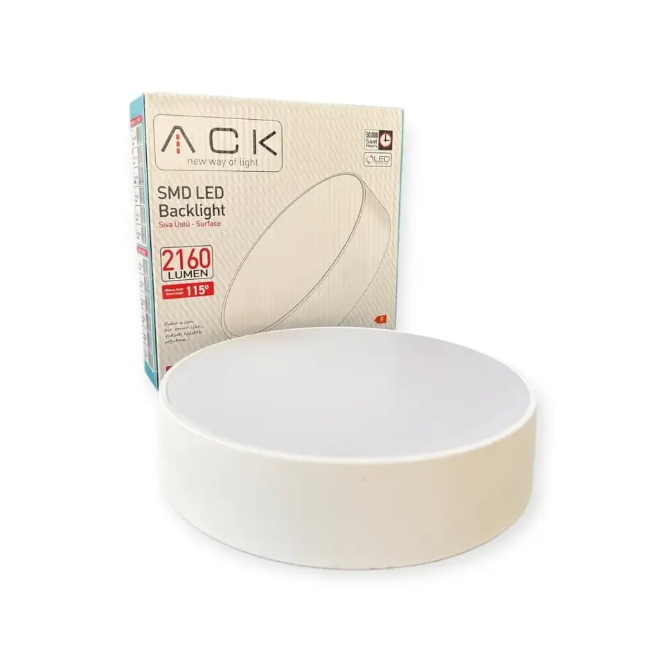 ACK 24W Beyaz 4000K Siva Üstü Yuvarlak Led Panel AP05-02410