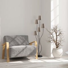 Aydinlatmadunyam Lambader BlackBeige Bonibon-13236