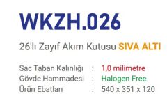 Çetsan 26 W Otomat Kapasiteli+Zayif Akim Kutusu S.A. Saç Tabanli WKZH.026