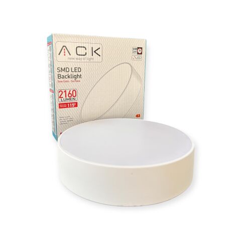 ACK 24W Beyaz 6500K Siva Üstü Yuvarlak Led Panel AP05-02430