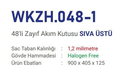 Çetsan 48 W. Otomat Kapasiteli+Zayif Akim Kutusu S.Ü. WKZH.048-1
