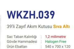 Çetsan 39Lu Otomat Kapasiteli+Zayif Akim Kutusu S.Ü. WKZH.039