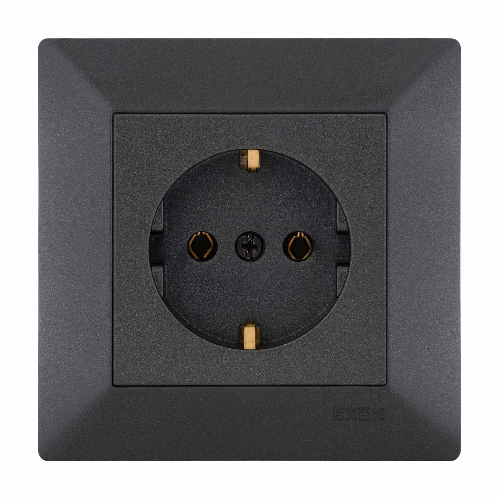 Exen Odak Antrasit Toprakli Priz Komple Takim