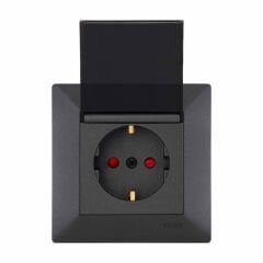 Exen Odak Antrasit Kapakli Çocuk Korumali Toprakli Priz Komple Takim