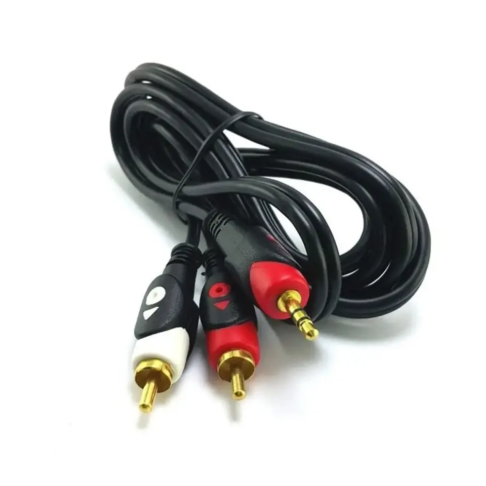 2 Rca 3,5 mm Stereo 1,5 Mt Kablo