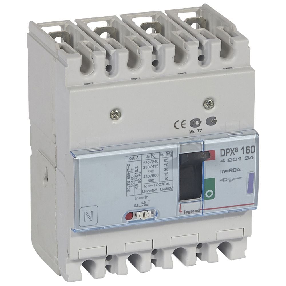 Legrand  DPX³160 TM 4P 80A 50kA LEG-420134