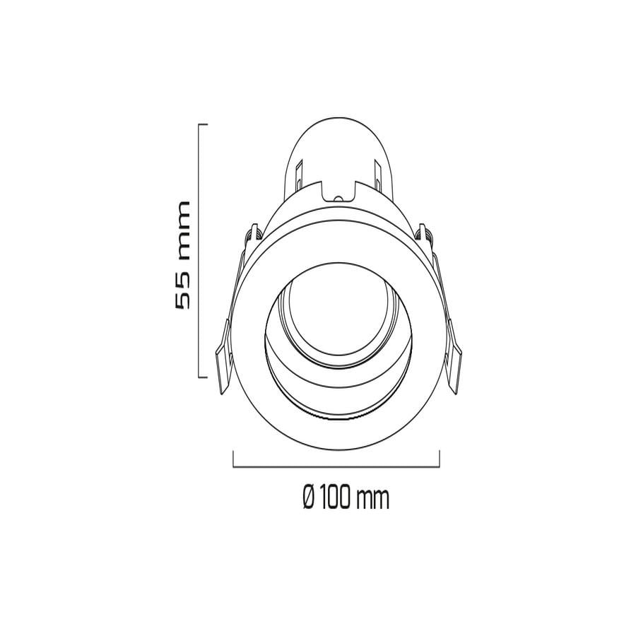 Goya Gy 1741-8 Gold-Siyah Kasa 8W 4000K Sıva Altı Led Armatür