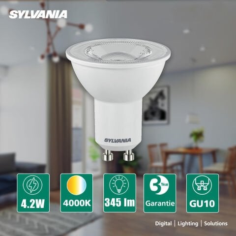 Sylvania 4.2W Led Ampul GU10 Duylu - 4000K