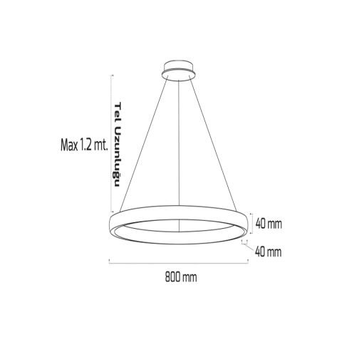 Goya Gy 8261-80 Beyaz Kasa 6500K Dekoratif Sarkıt Armatür