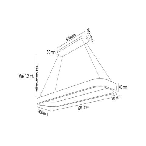 Goya Gy 8262-35X120 Beyaz Kasa 3000K Dekoratif Sarkıt Armatür