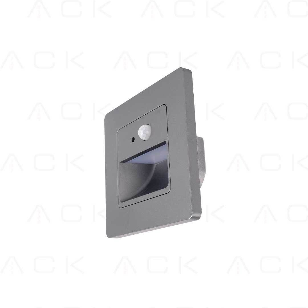 ACK Sensörlü Merdiven Armatürü Gri Kasa 6500K AH07-00433