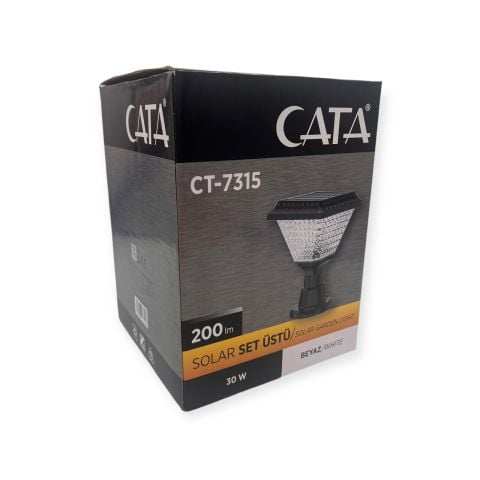Cata 30W Beyaz Işık Solar Set Üstü Bahçe Armatür CT-7315