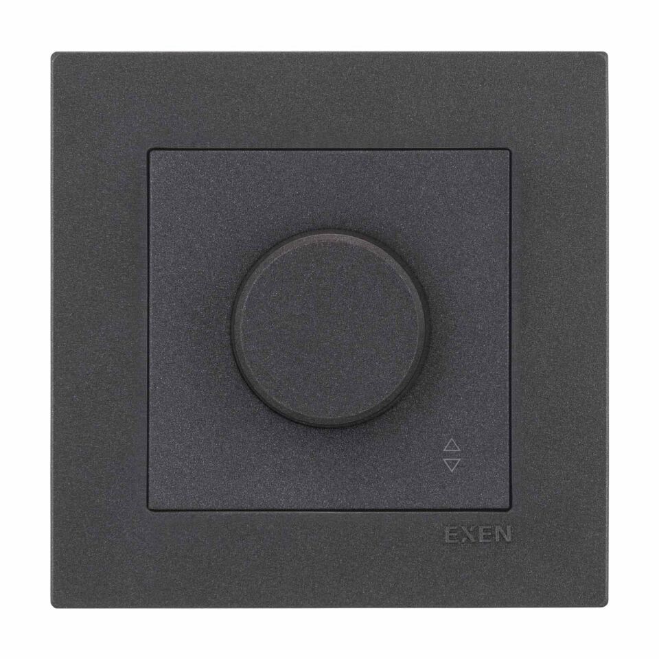 Exen Karell Antrasit Veavien Dimmer 500W Komple Takim