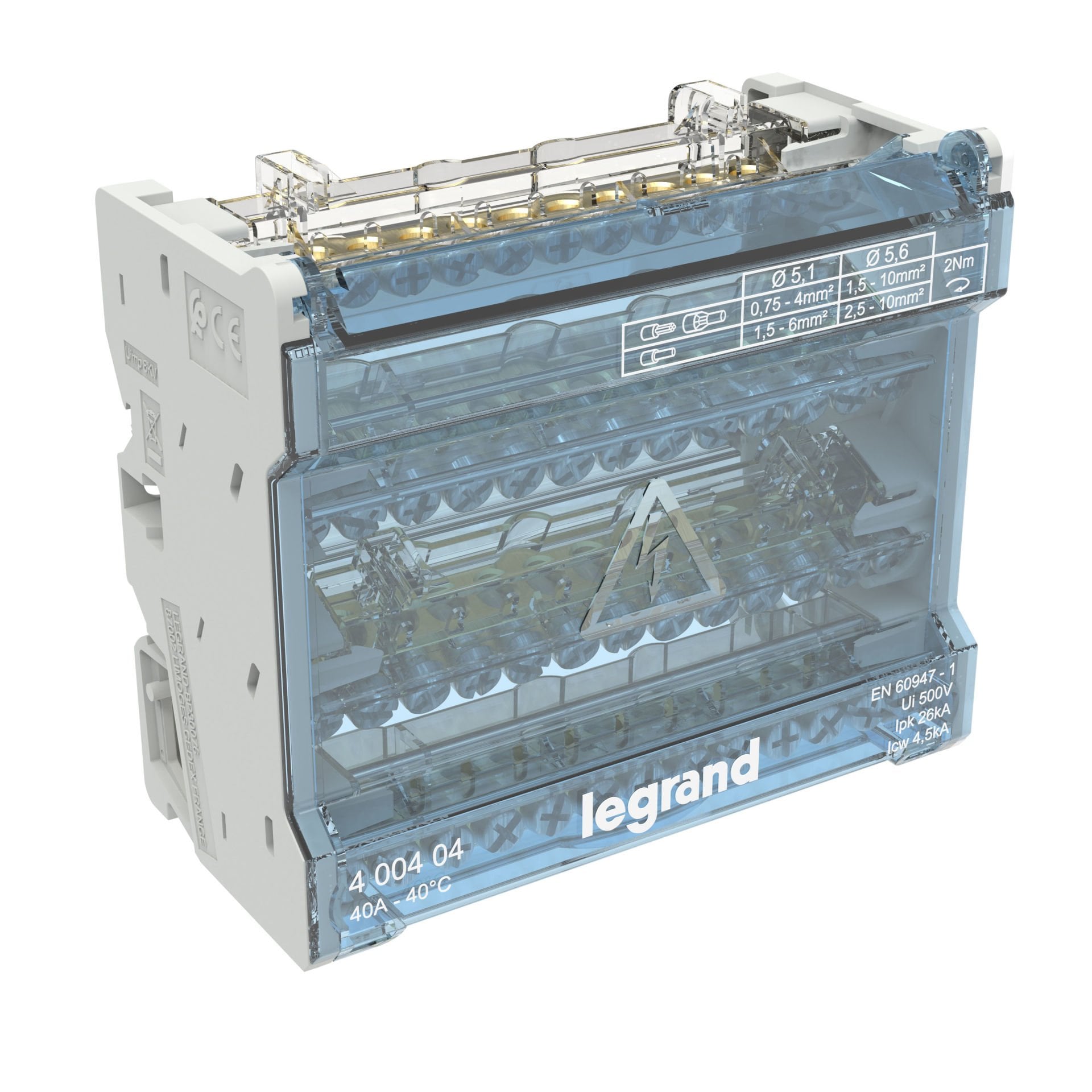Legrand  Modüler Dağıtım Blok 4P 40A 6M LEG-400404