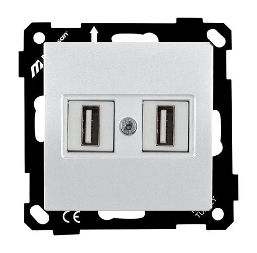 Mutlusan Elitra Data Prizi 2*Usb Vidalı Beyaz - 2270 456 0101
