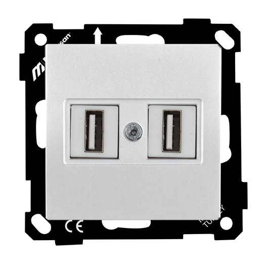 Mutlusan Elitra Data Prizi 2*Usb Vidalı Beyaz - 2270 456 0101
