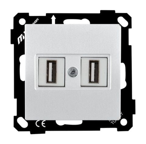Mutlusan Elitra Data Prizi 2*Usb Vidalı Beyaz - 2270 456 0101