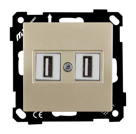 Mutlusan Elitra Data Prizi 2*Usb Vidalı Saten - 2270 456 0190