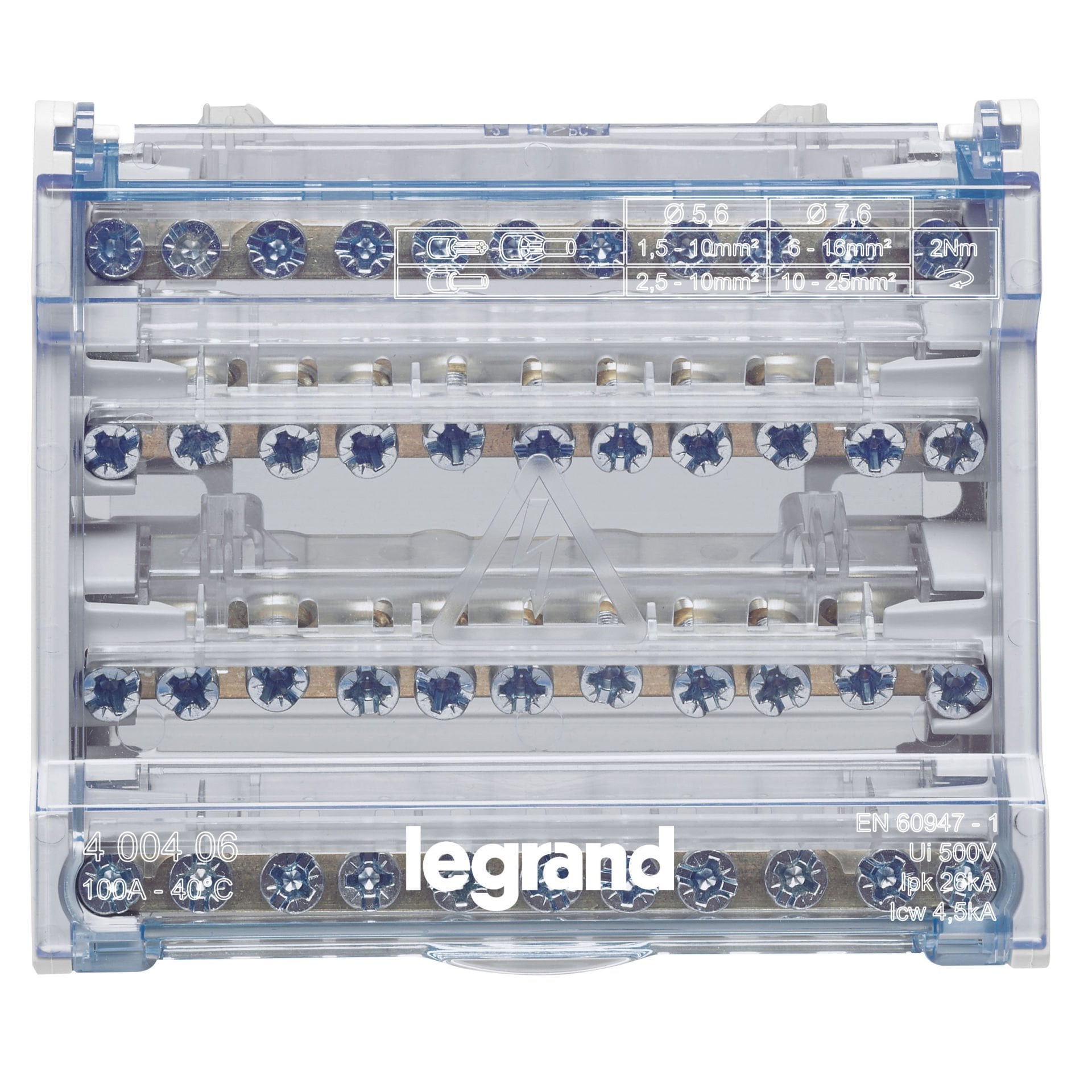 Legrand  Modüler Dağıtım Blok 4P 100A 6M LEG-400406