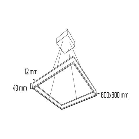 Goya Gy 8213-80 Cm Siyah Kasa 76W 3000K Sod Linear Armatür