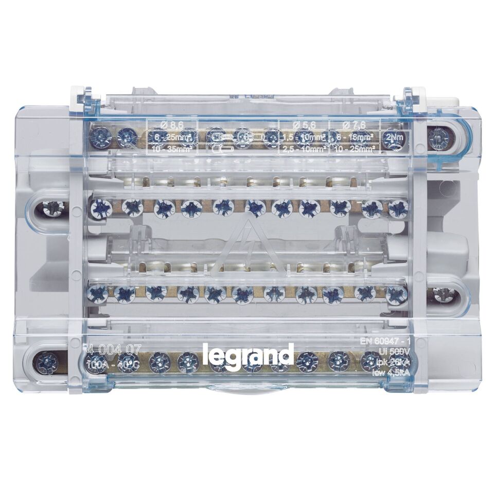 Legrand  Modüler Dağıtım Blok 4P 100A 8M LEG-400407
