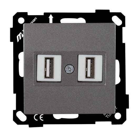 Mutlusan Elitra Data Prizi 2*Usb Vidalı Füme - 2270 456 0195