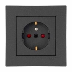 Exen Karell Antrasit Çocuk Korumali Ups Priz Komple Takim