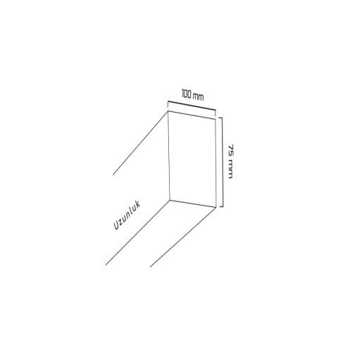 Goya Gy 8045-60 Siyah Kasa 4000K Linear Armatür