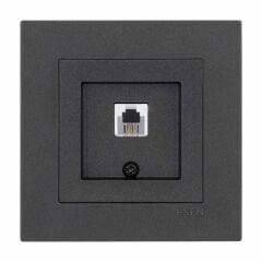 Exen Karell Antrasit Nümeris Telefon Prizi (Rj11 Kablolu) Komple Takim