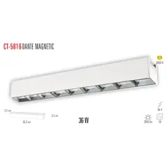 Cata Ct-5816G 36W Dante Magnetic Spot (Günışığı)