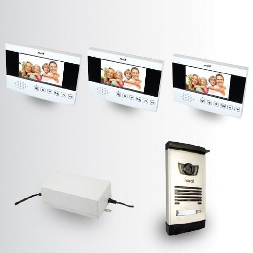 Nural 4,3 İnç Dokunmatik LCD Görüntülü Villa Kit 3 Şubeli
