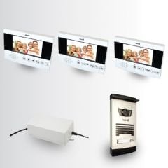 Nural 4,3 İnç Dokunmatik LCD Görüntülü Villa Kit 3 Şubeli