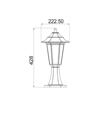 Horoz Begonya-1 Set Üstü Beyaz Bahçe Armatürü