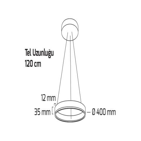 Goya Gy 8210-40 Cm Beyaz Kasa 35W 3000K Linear Armatür